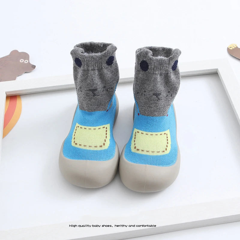 Baby Anti-Skid Leopard Print Sock Shoes with Rubber Soles