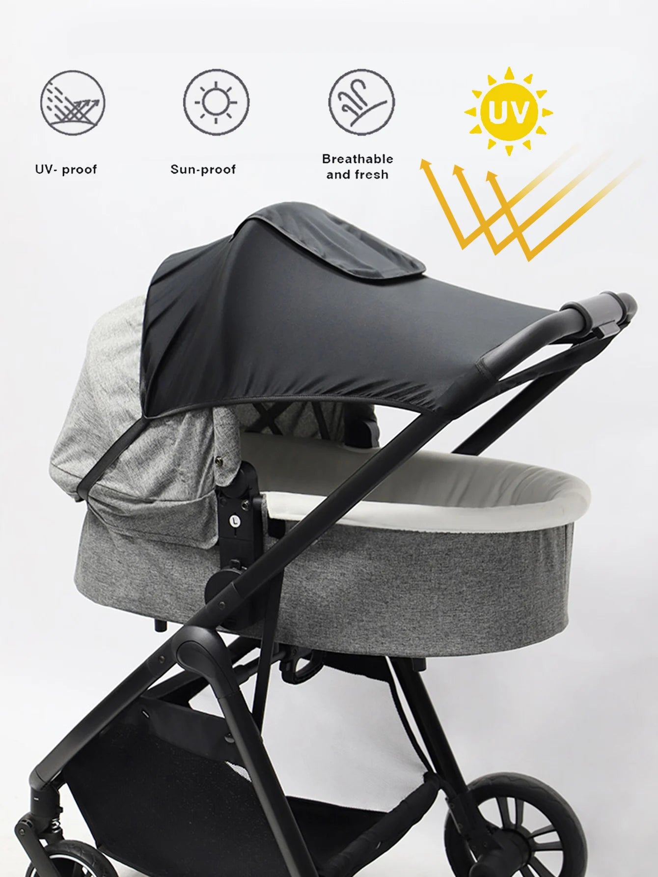 UV-Protection Waterproof Sunshade for Baby Stroller